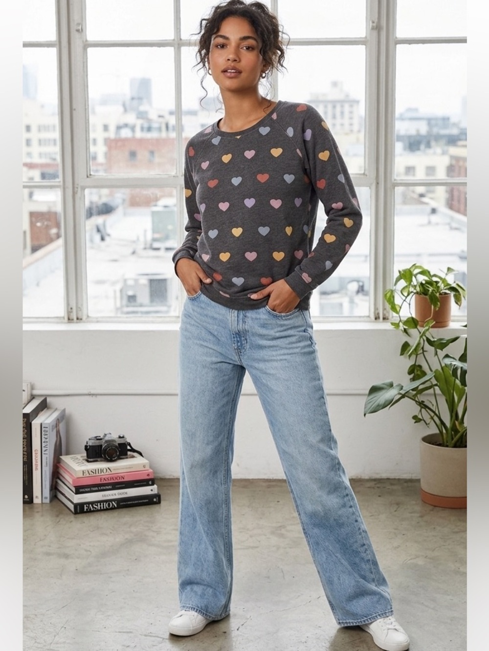 Boutique m+a hearts  Crewneck Lounge